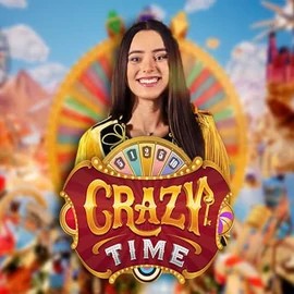 Crazy Time online game logo by Evolution on optimbet.org