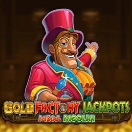 Official Jackpots logo: Gold Factory Jackpots Mega Moolah by Aurum Signature Studios at Optimbet Casino