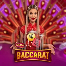 Mega Baccarat slot logo by Pragmatic Play at Optimbet Casino